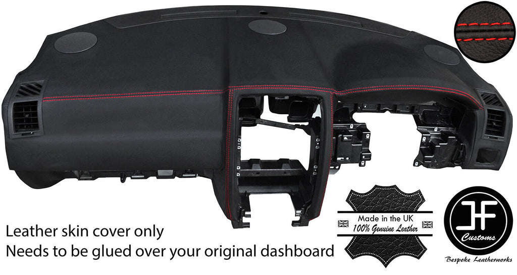 RED STITCH TOP DASH DASHBOARD LEATHER COVER FITS FITS CHRYSLER 300C 2005-2011