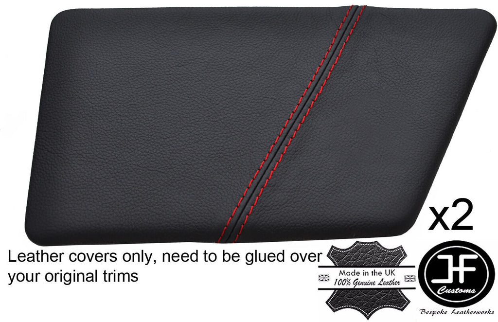 RED STITCH 2X DOOR CARD TRIM LTHR COVERS FITS ALFA ROMEO SPIDER S1 S2 S3 105