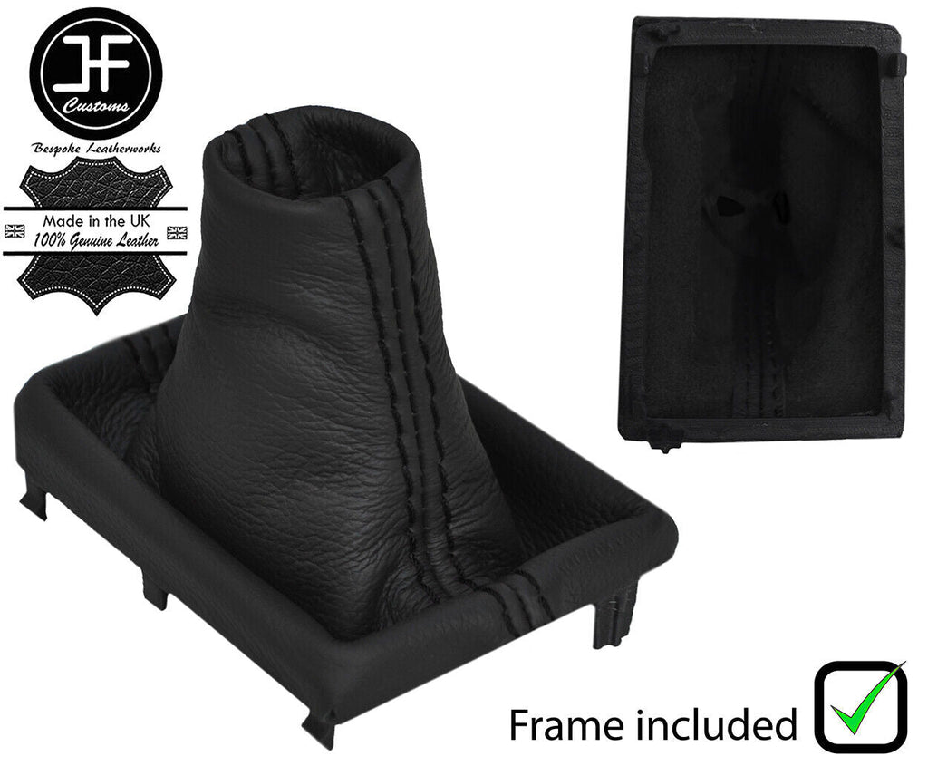 BLACK STITCH LEATHER AUTOMATIC GEAR  + PLASTIC FRAME FOR SUBARU IMPREZA 16-19
