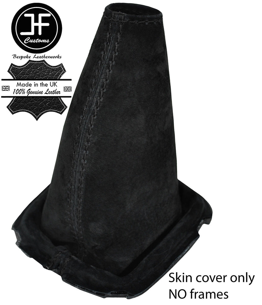 BLACK STITCH REAL SUEDE MANUAL GEAR GAITER FITS TOYOTA YARIS 2015-2018