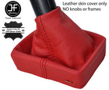 RED TOP GRAIN REAL LEATHER MANUAL GEAR GAITER FITS VW POLO 9N 9N2 2002-2009