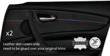 TRI STITCH 2X FRONT DOOR CARD TRIM LEATHER COVERS FITS BMW 1 SERIES E87 04-12