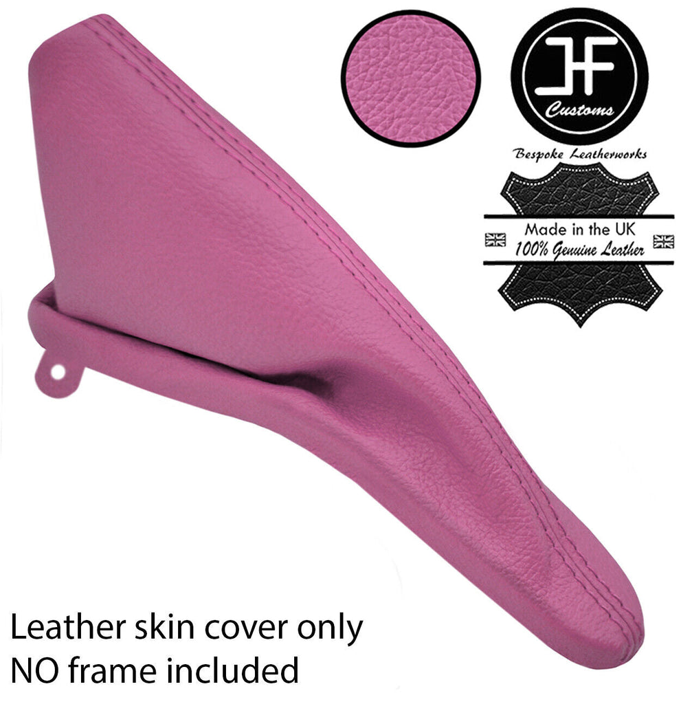 PINK TOP GRAIN REAL LEATHER HANDBRAKE GAITER FOR BMW MINI R50 R53 2001-2006