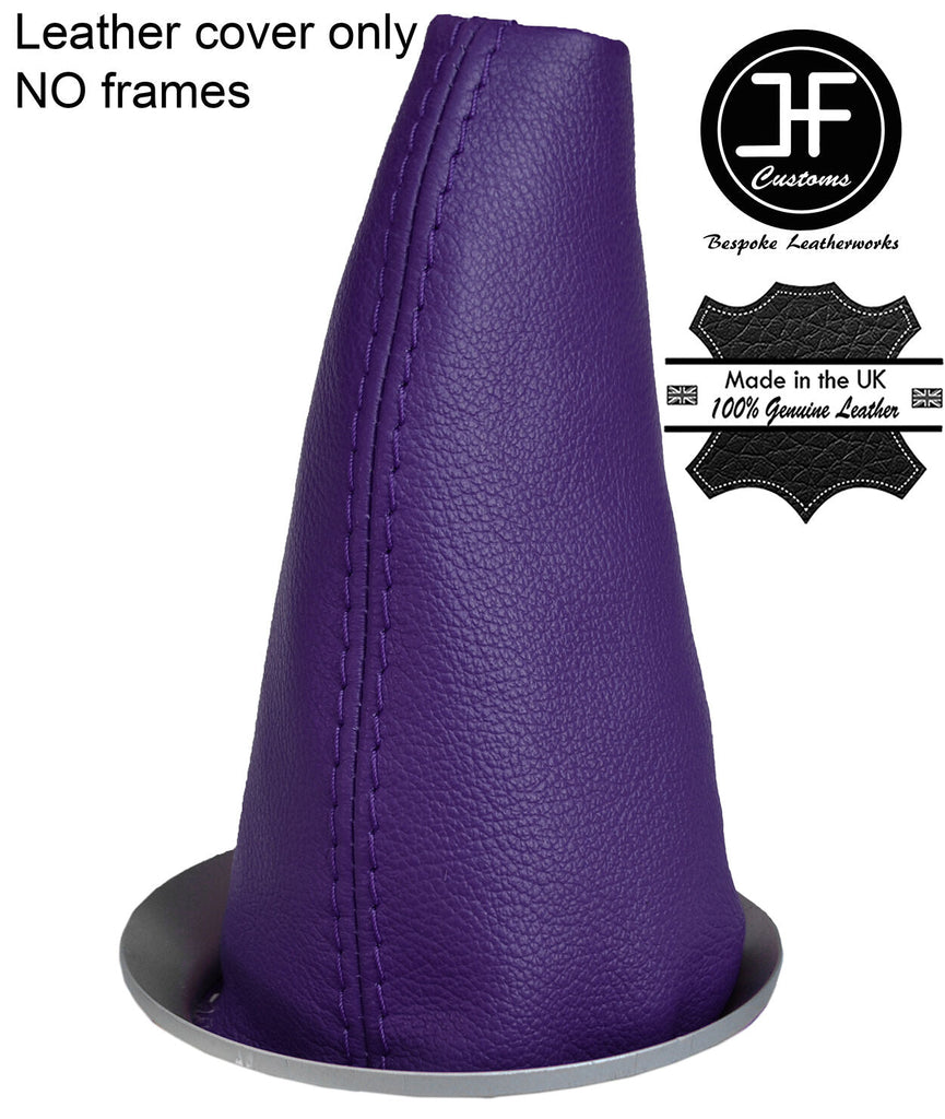 PURPLE TOP GRAIN REAL LEATHER MANUAL GEAR GAITER FOR BMW MINI COOPER R55 R56 R57