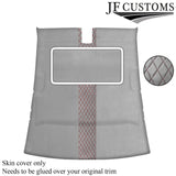 DSG2 D RED STITCH L GREY SUEDE SUNROOF HEADLINER COVER FOR JAGUAR XJ6 X300 94-02