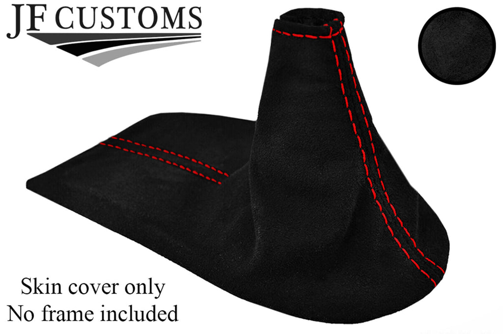 RED STITCH PU SUEDE GEAR GAITER FITS PORSCHE BOXSTER CARRERA 911 996 986 97-04