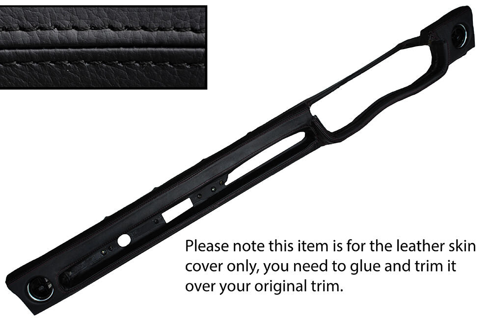 BLACK STITCH LOWER DASH DASHBOARD LEATHER SKIN COVER FITS BMW E3 CUSTOM NEW