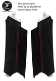 RED  STITCH 2X REAR UPPER C PILLAR  LUXE SUEDE COVERS FITS AUDI Q5 2008-2015