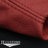 D RED STITCH LEATHER GEAR GAITER+PLASTIC FRAME FOR HONDA CIVIC EP3 TYPE R 01-05