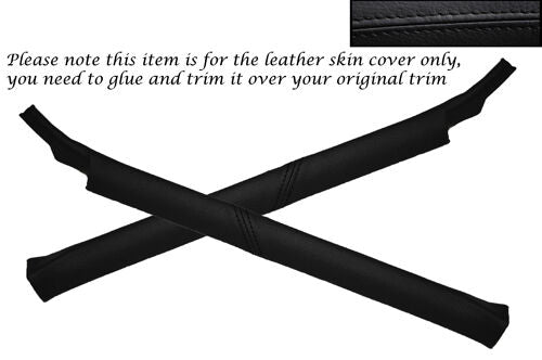BLACK STITCH FITS NSU RO 80 2X WINDSCREEN PILLAR LEATHER COVERS ONLY CUSTOM NEW