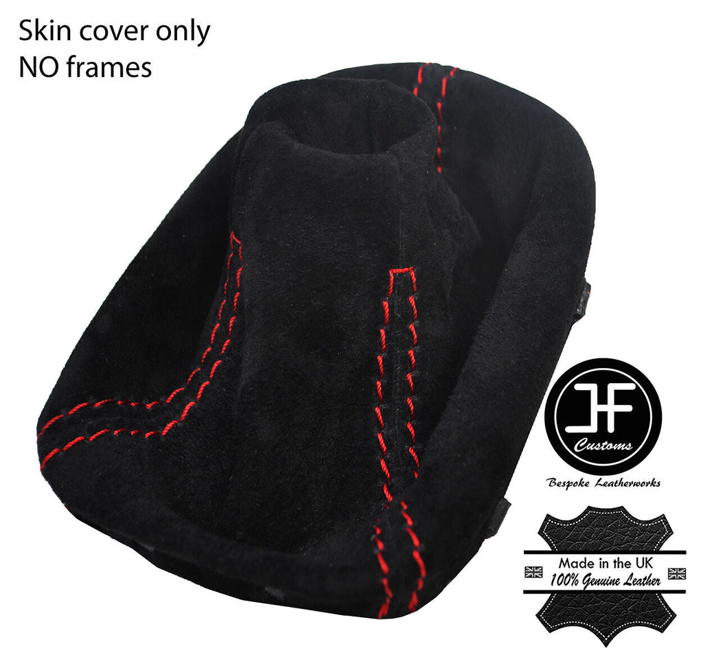 RED STITCH SUEDE SEMI AUTOMATIC GEAR GAITER FOR MERCEDES C CLASS W203 COUPE