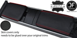 RED STITCHING CARBON FIBER VINYL 2X ARMREST COVERS FITS MAZDA RX8 2003-2012