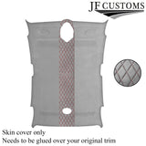 DSG2 D RED DIAMOND STITCH L GREY LUXE SUEDE HEADLINER COVER FOR ROVER 75 99-05