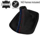 BLACK & TRI STITCHING LEATHER MANUAL GEAR GAITER FITS BMW E30 1982-1991