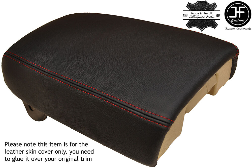 RED STITCHING ARMREST LID GENUINE LEATHER COVER FITS MURANO 2009-2014 CUSTOM NEW