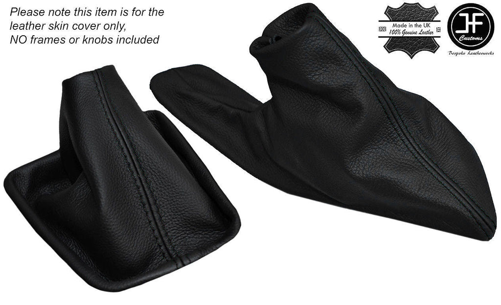 BLACK STITCHING FITS BMW E36 E46 1991-2005 GEAR+HANDBRAKE GAITER LEATHER