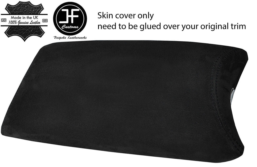 BLACK STITCH REAL SUEDE  ARMREST LID COVER FITS LEXUS LS460 LS600HL 2007-2016