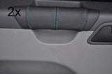 blue stitch FITS  VW T5 TRANSPORTER CARAVELLE CAMPER 2X DOOR HANDLE  COVERS