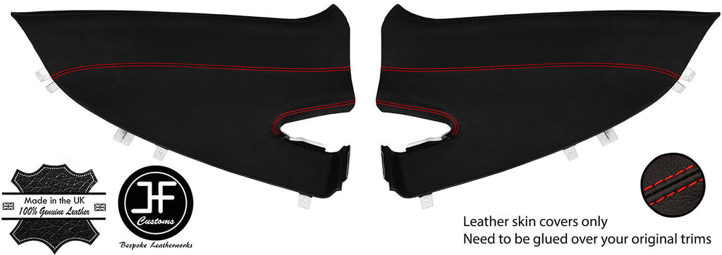 RED STITCH 2X REAR QUARTER PANEL LEATHER COVERS FITS CHRYSLER CROSSFIRE 03-08
