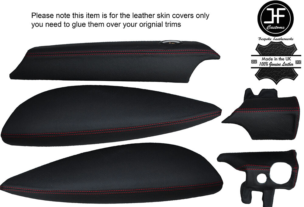 RED STITCH LOWER DASH TRIM & PANTHERS LEATHER COVERS FITS BMW MINI R56 07-13