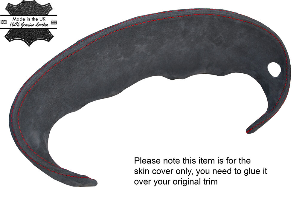 RED STICH INSTRUMENT GREY PU SUEDE COVER FITS PORSCHE 986 BOXSTER 911 996