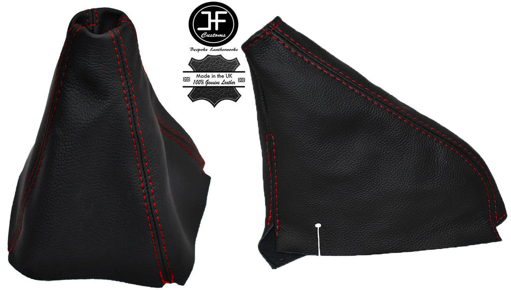 RED STITCH LEATHER GEAR & HANDBRAKE GAITER FOR HONDA CRX DEL SOL 1992-1997