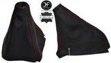 RED STITCH LEATHER GEAR & HANDBRAKE GAITER FOR HONDA CRX DEL SOL 1992-1997