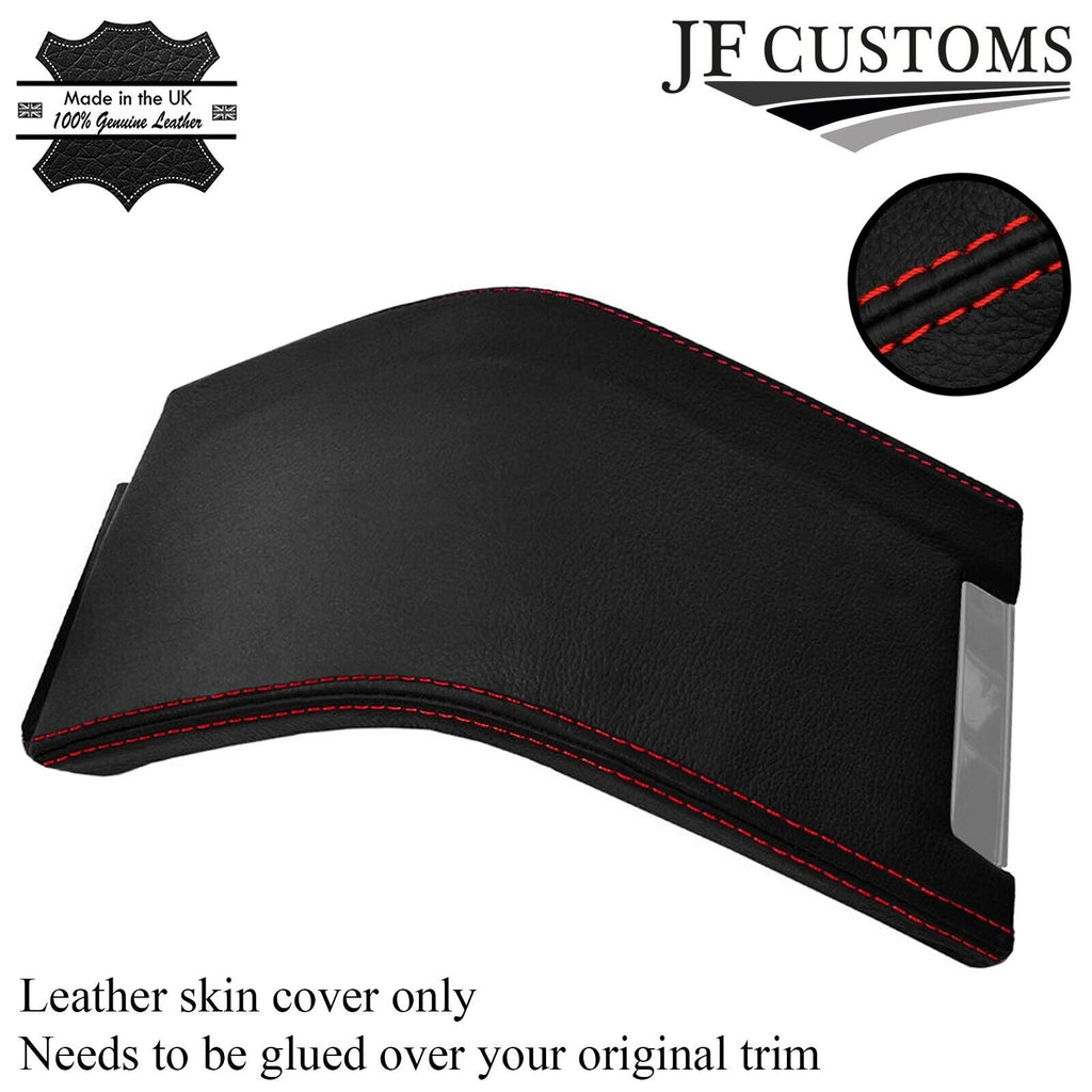 RED STITCHING LEATHER ARMREST COVER FITS FORD MUSTANG 2010-2014 CUSTOM NEW