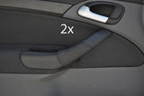black stitch FITS SAAB  9-3 2004-2011 2X LEATHER DOOR HANDLE COVERS MADE IN UK