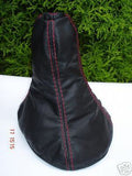 FITS SEAT IBIZA CORDOBA GEAR GAITER LEATHER  RED STITCH CUSTOM NEW MADE IN UK