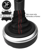 RED STITCH AUTOMATIC REAL SUEDE GEAR GAITER FOR FORD FIESTA MK6 FUSION 02-08