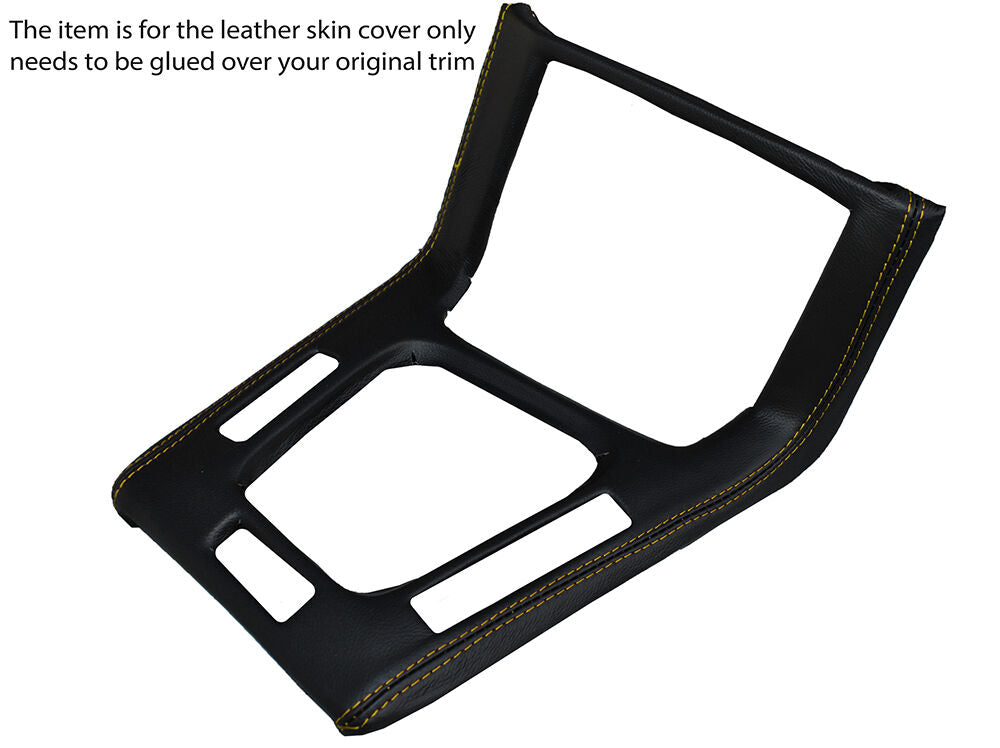 YELLOW STITCH GEAR SURROUND LEATHER SKIN COVER FITS BMW 3 SERIES  E36 1991-1998