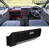 CREAM STITCH LEATHER GLOVE BOX & END TRIM PANEL COVERS FOR VW T4 TRANSPORTER