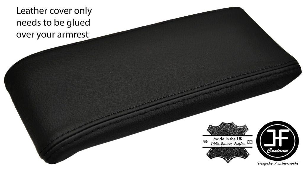 BLACK & BLACK REAL LEATHER ARMREST LID COVER FITS VW BEETLE 2011-2016 CUSTOM NEW
