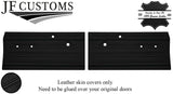 BLACK STITCH LEATHER 2X FRONT DOOR CARD COVERS FITS FORD CORTINA MK2 4DR STYLE2