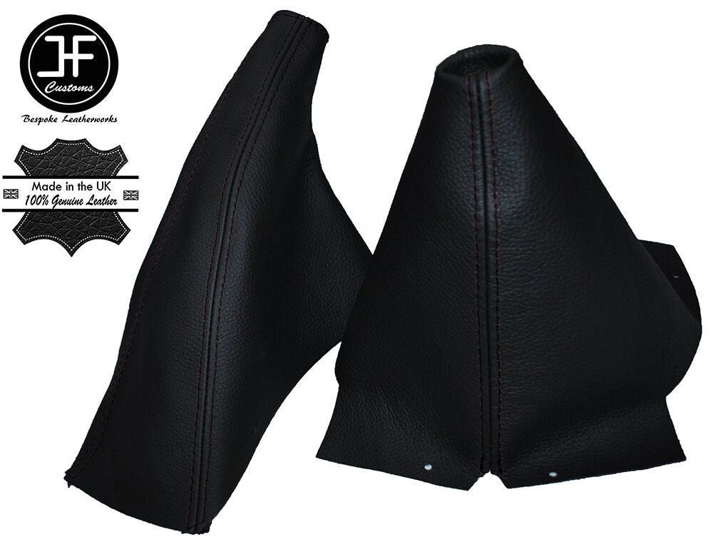 BLACK  STITCHING LEATHER GEAR & HANDBRAKE GAITER FITS FORD GRANADA MK2 77-85
