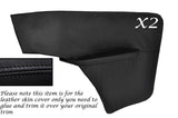 BLACK STITCH 2X REAR DOOR CARDS LEATHER COVERS FITS MORRIS MINOR 1000 55-71