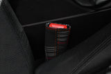 TAN STITCH RED TARTAN 2X SEAT BELT TALL COVERS FOR VW CADDY MK4 2016-2021