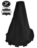 BLACK STITCH REAL LEATHER GEAR GAITER COVER FITS MAZDA 2 2007-2009 MANUAL