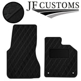 GREY DIAMOND STITCH VINYL 2X TAILORED FLOOR CARPET FOR SMART FORTWO 453 14-21