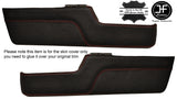 RED STITCH 2X FRONT LOWER DOOR CARD TRIM LEATHER COVERS FITS BMW E24 HIGHLINE