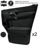BLACK STITCH 2X FULL DOOR CARD LEATHER COVERS FOR MERCEDES SPRINTER W906 06-15
