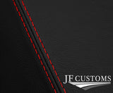 D RED  STITCH 2X FRONT DOOR TRIM ARMREST COVERS FOR JAGUAR X-TYPE 01-09 JF2
