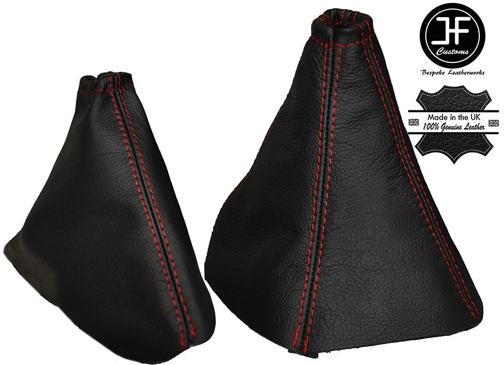 RED STITCHING LEATHER GEAR - HANDBRAKE GAITER FITS CHEVROLET LACETTI 02-2007