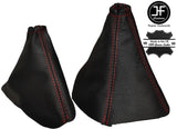 RED STITCHING LEATHER GEAR - HANDBRAKE GAITER FITS CHEVROLET LACETTI 02-2007