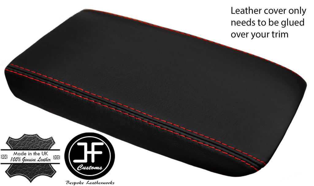 RED STITCHING LEATHER ARMREST LID COVER FITS SKYLINE R34 GTR GT-T 1998-2002