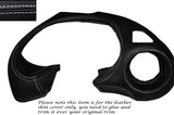 WHITE STITCH SPEEDO DASH SURROUND TRIM LEATHER SKIN COVER FITS MAZDA RX8 03-12