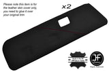 RED STITCH 2X FRONT DOOR CARD TRIM SKIN COVERS FITS PEUGEOT 106 MK1 91-96 3DR