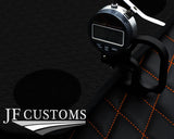 ORANGE DIAMOND STITCH VINYL 4X TAILORED FLOOR CARPETS FOR BMW MINI F56 13-21 JF1