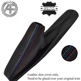 BLACK & TRI STITCH TOP GRAIN LEATHER HANDBRAKE GAITER FITS BMW Z3 1995-2004